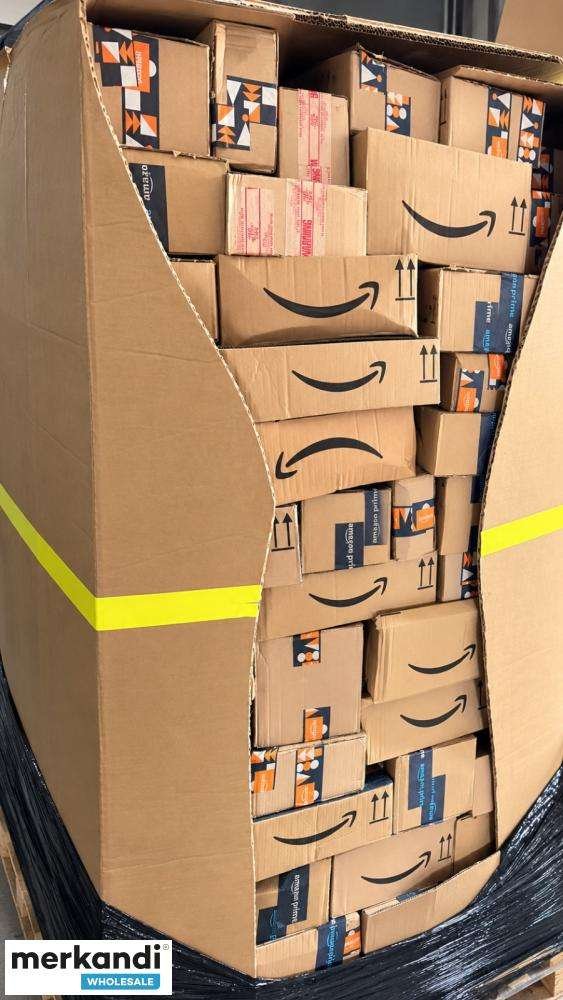 Непотърсени пратки Amazon на палети – Amazon Prime Boxes – Amazon Mystery Box – Нови стоки клас A – Търговия на едро B2B